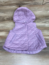 Cat & Jack Dusty Violet Quilted Hooded Vest sz 4/5