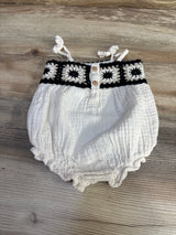 Old Navy Sleeveless Crochet-Trim Bubble Romper White sz 12-18m