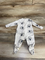 Old Navy Elephant Print Sleeper White sz 0-3m