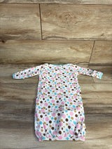 Luvable Friends Sleep Gown White sz 0-6m