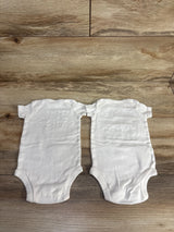 Simple Joys 2pk Daddy Is My Hero Bodysuit Set White sz 0-3m