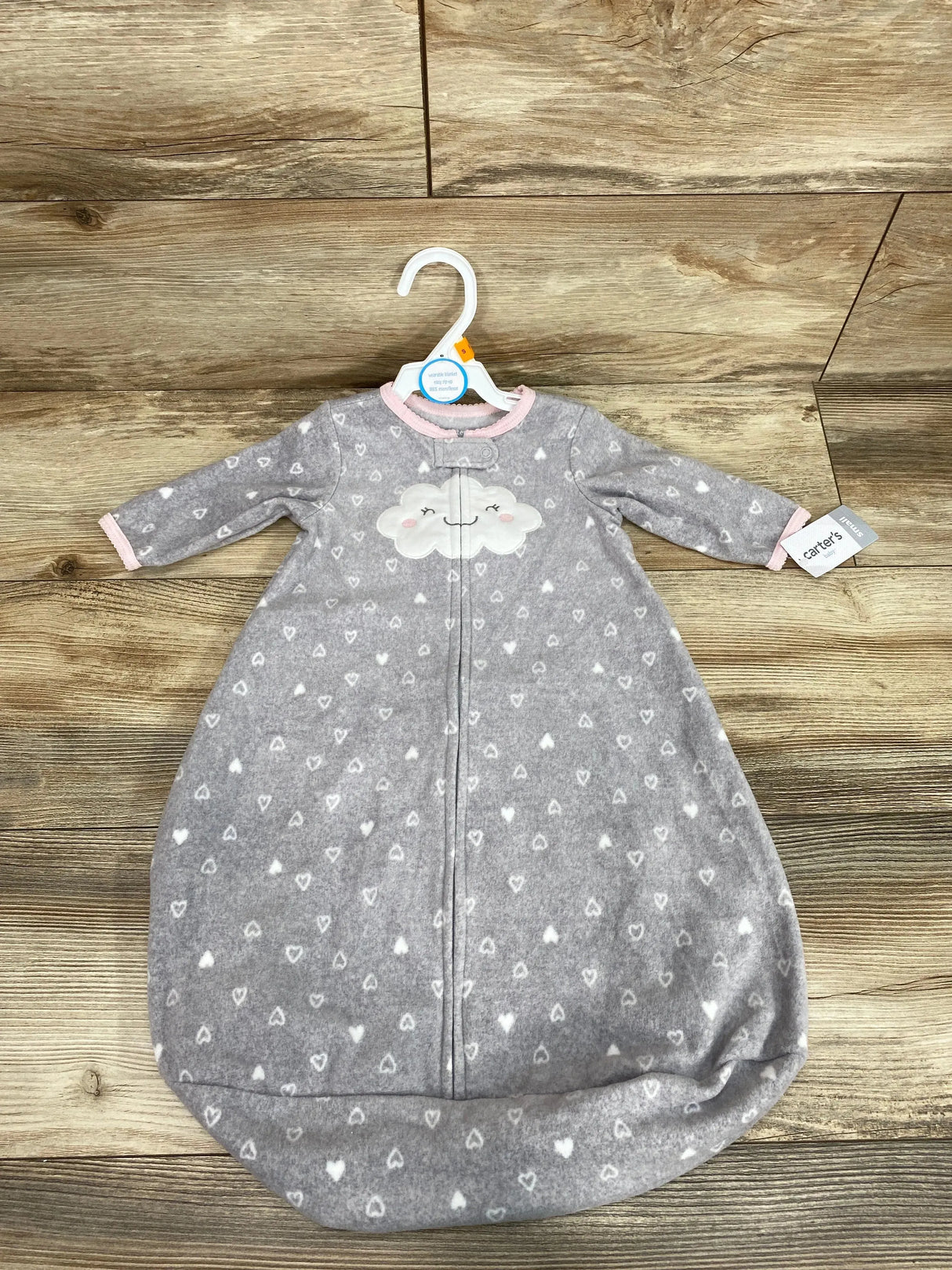 NEW Carter's Cloud Fleece Sleep Sack Grey sz 0-3m