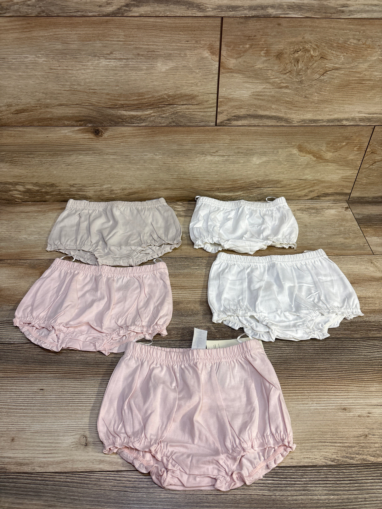 NEW H&M 5pk Cotton Jersey Bloomers White sz 18m