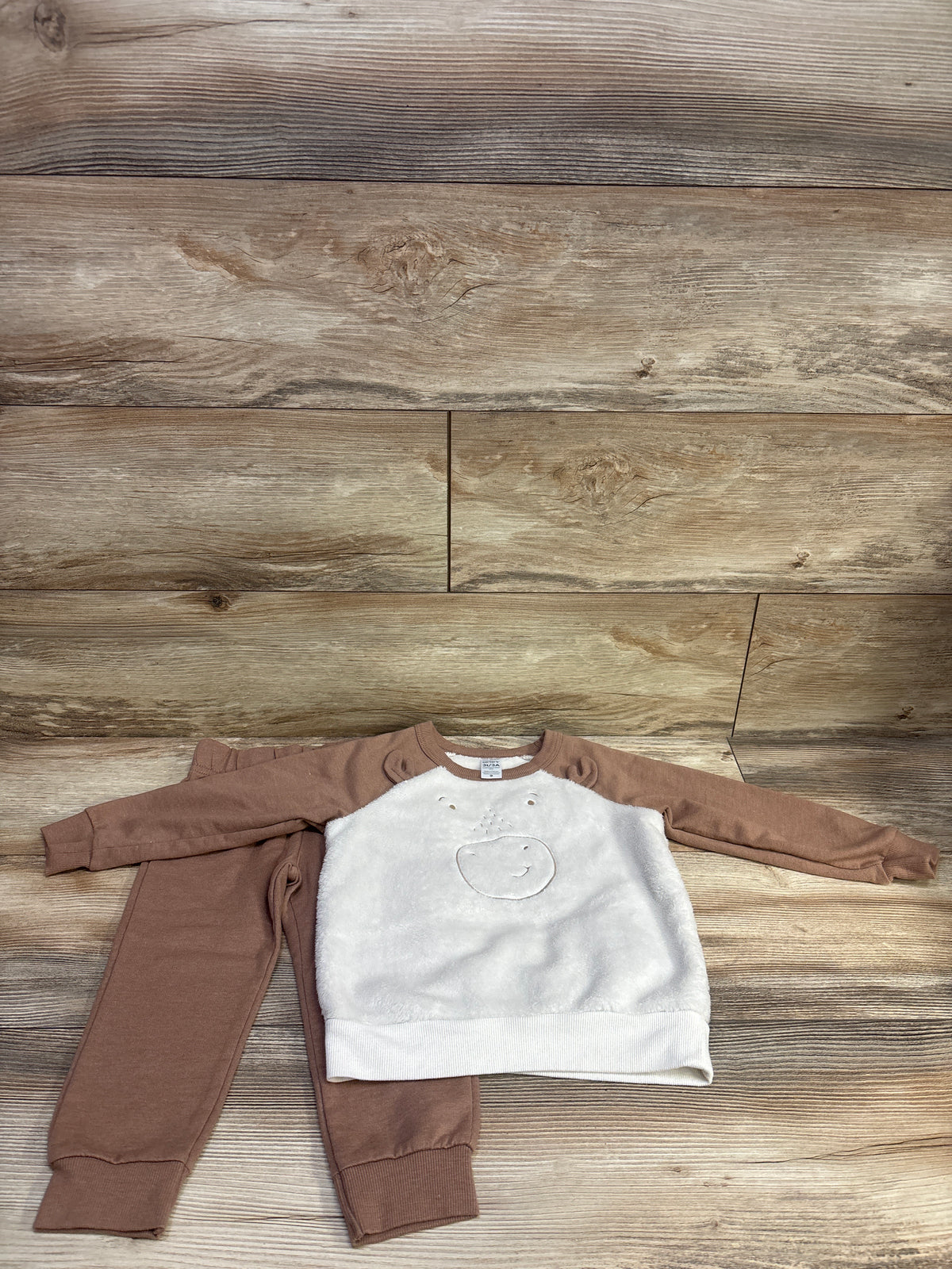 Carter's 2pc Plush Sweatshirt & Joggers Set Brown sz 3T