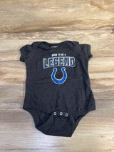 Outer Stuff Indianapolis Colts 'Born To Be A Legend' Bodysuit Grey sz 3/6m