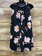 Baby Be Mine Floral Maternity Labor Gown Black sz L/XL