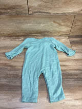 Knit Ruffle Coverall Teal sz 3-6m