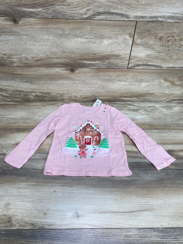 NEW Children's Place Gingerbread House Shirt Pink sz 3T - Me n Mommy To Be