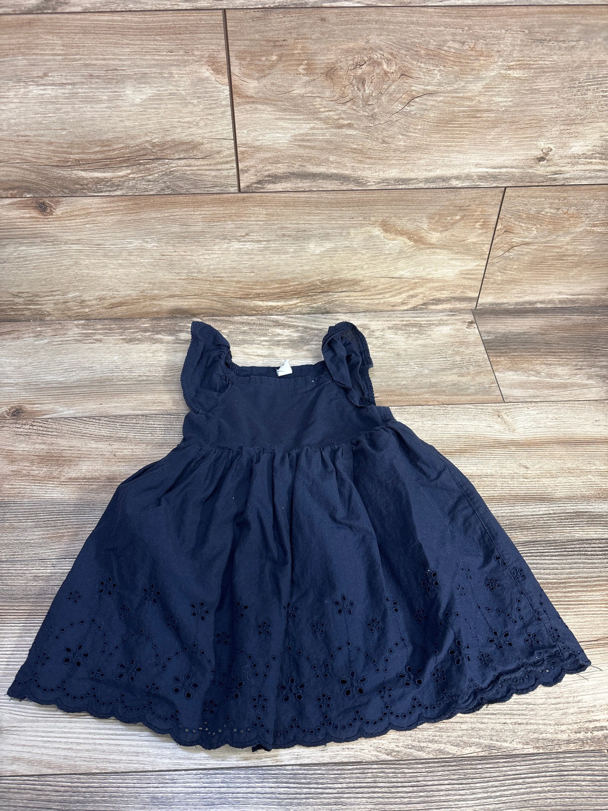 Topomini Eyelet Dress Navy sz 12-18m