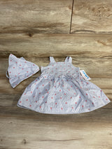 NEW Just One You 3pc Striped Dress & Bloomers Set White sz 9m