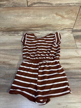 Btween Henley Striped Romper Brown sz 2T