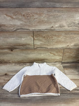 Wonder Nation Quilted Half Zip Jacket Ivory sz 2T