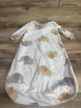 Carter's Elephant Print Blanket Sleeper White sz 6-9m