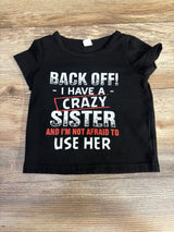 Shein Back Off! Shirt Black sz 9-12m - Me n Mommy To Be