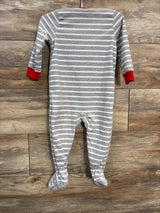 Carter's x Disney Striped Mickey Mouse Blanket Sleeper Grey sz 18m - Me n Mommy To Be