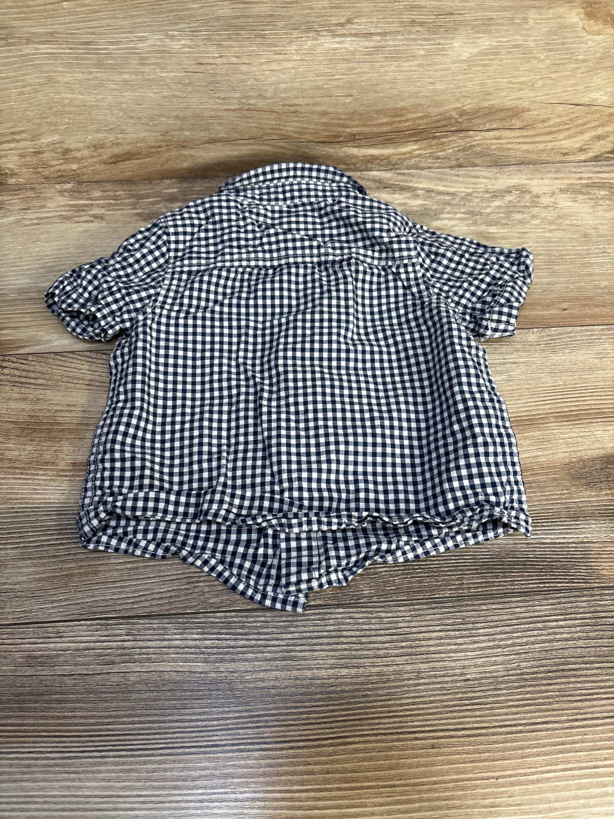 OshKosh Gingham Button Up Shirt White sz 12m