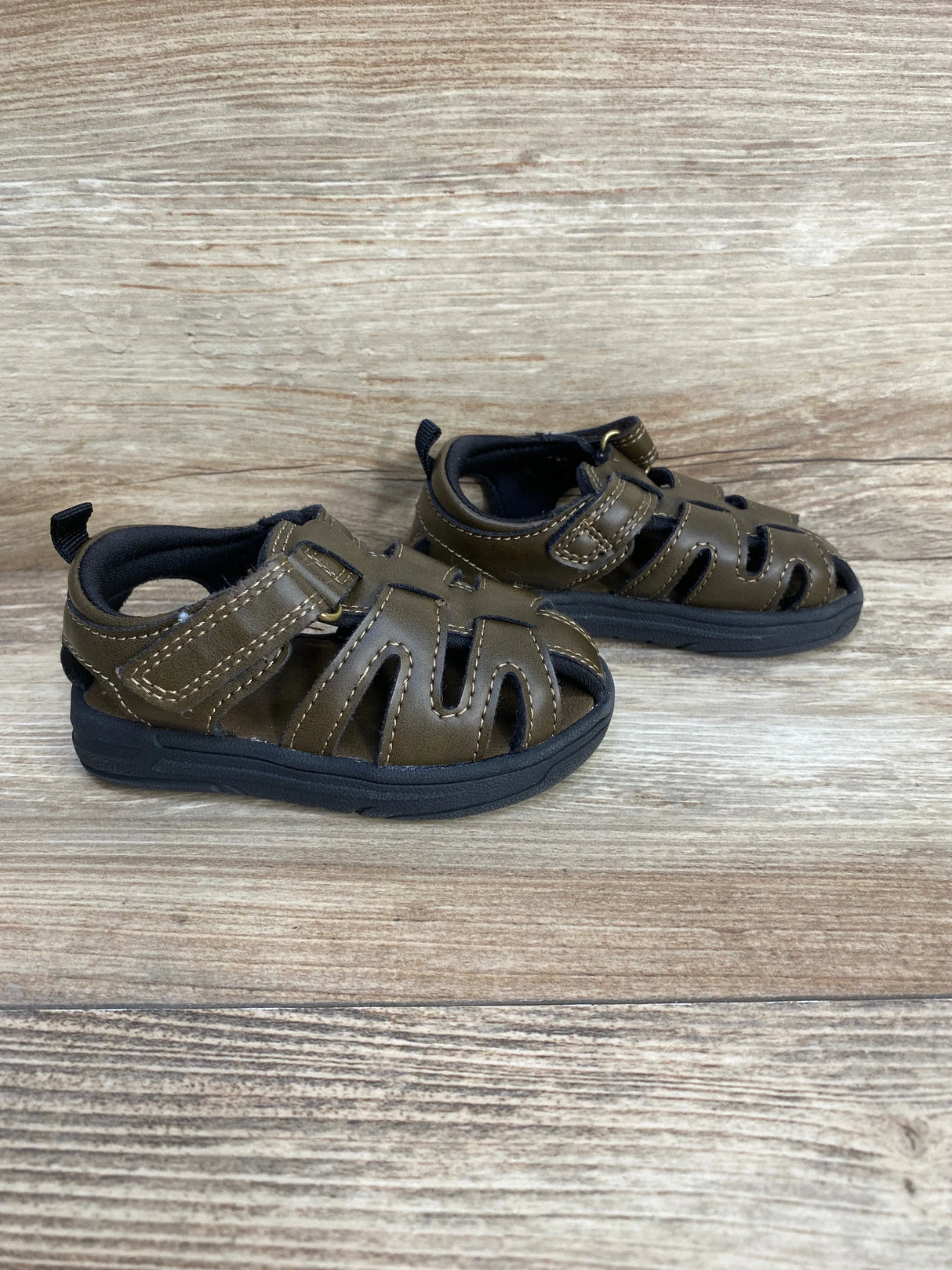 Wonder Nation Brown Fisherman Sandals sz 4c
