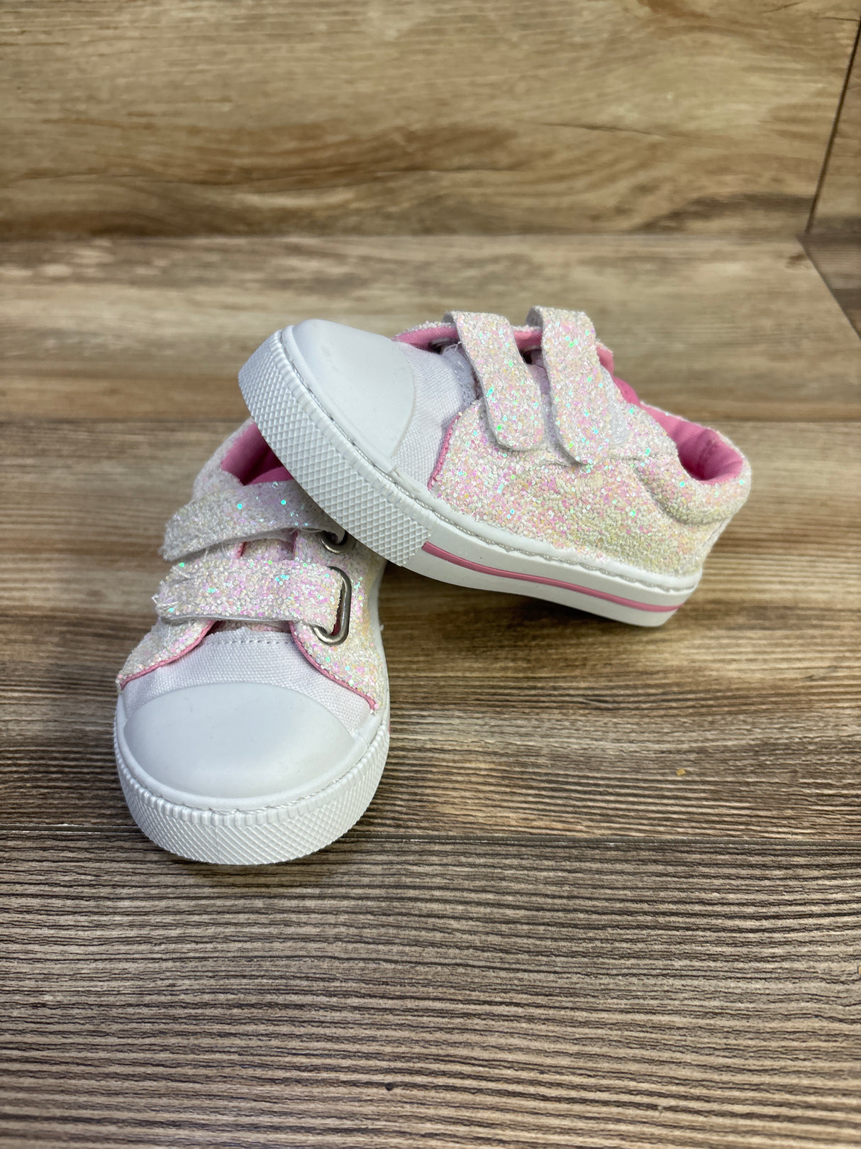 NEW Bocca Canvas Walking Sneakers Glitter White sz 5c