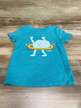 Cat & Jack Rainbow Cloud Shirt Blue sz 2T