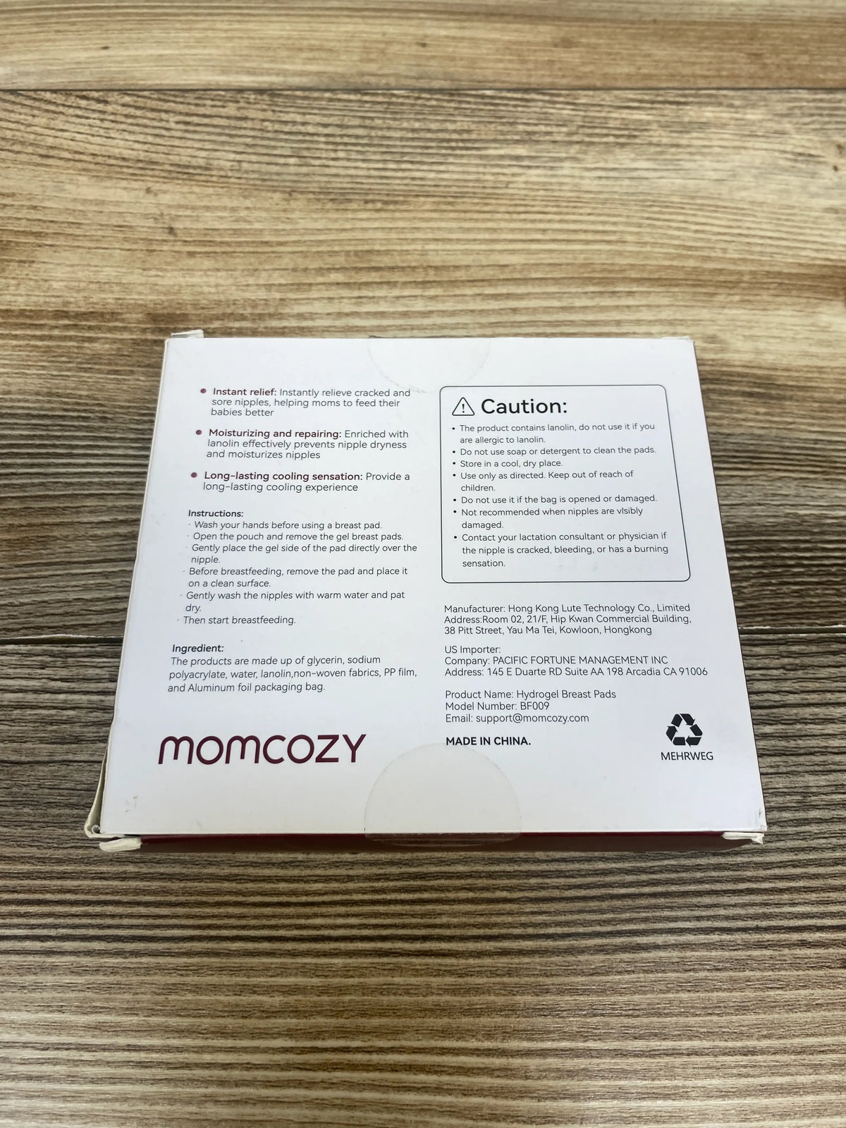 NEW Momcozy Cooling Hydrogel Breast Pads 12pk
