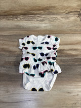 M + A by Monica + Andy Sunglasses Skirted Bodysuit White sz Newborn
