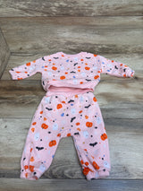 Old Navy 2pc Halloween Pullover Sweatshirt & Pants Set Pink sz 3-6m