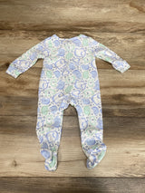 Laughing Llama Elephant Print Sleeper White sz 3m