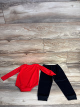 Nike 2pc Set Thermal Bodysuit & Joggers Red sz 24m