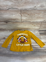 Children's Place Thankful Little Dude Shirt Yellow sz 3T