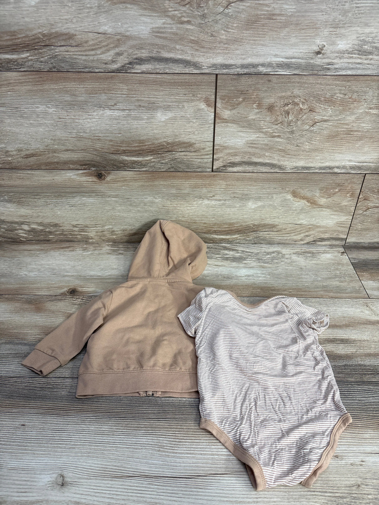 Nike 2pc Full Zip Hoodie & Bodysuit Set Brown sz 3m