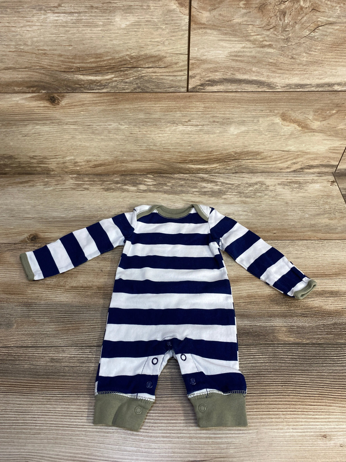 Carter's Striped Coverall White sz Newborn