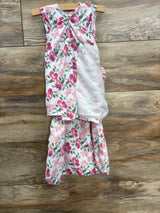 Halo Floral Sleepsack Swaddle White sz 3-6m