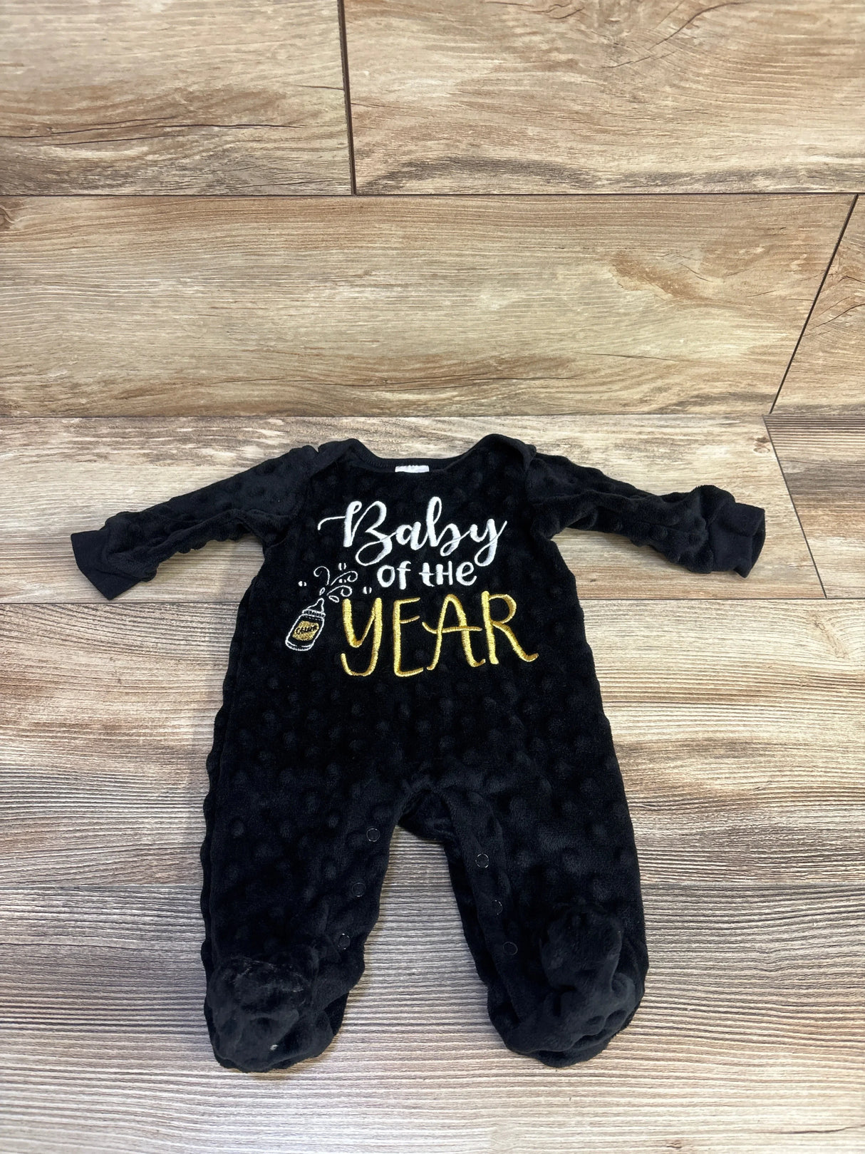 Baby Starters Textured Baby Of The Year Sleeper Black sz Newborn