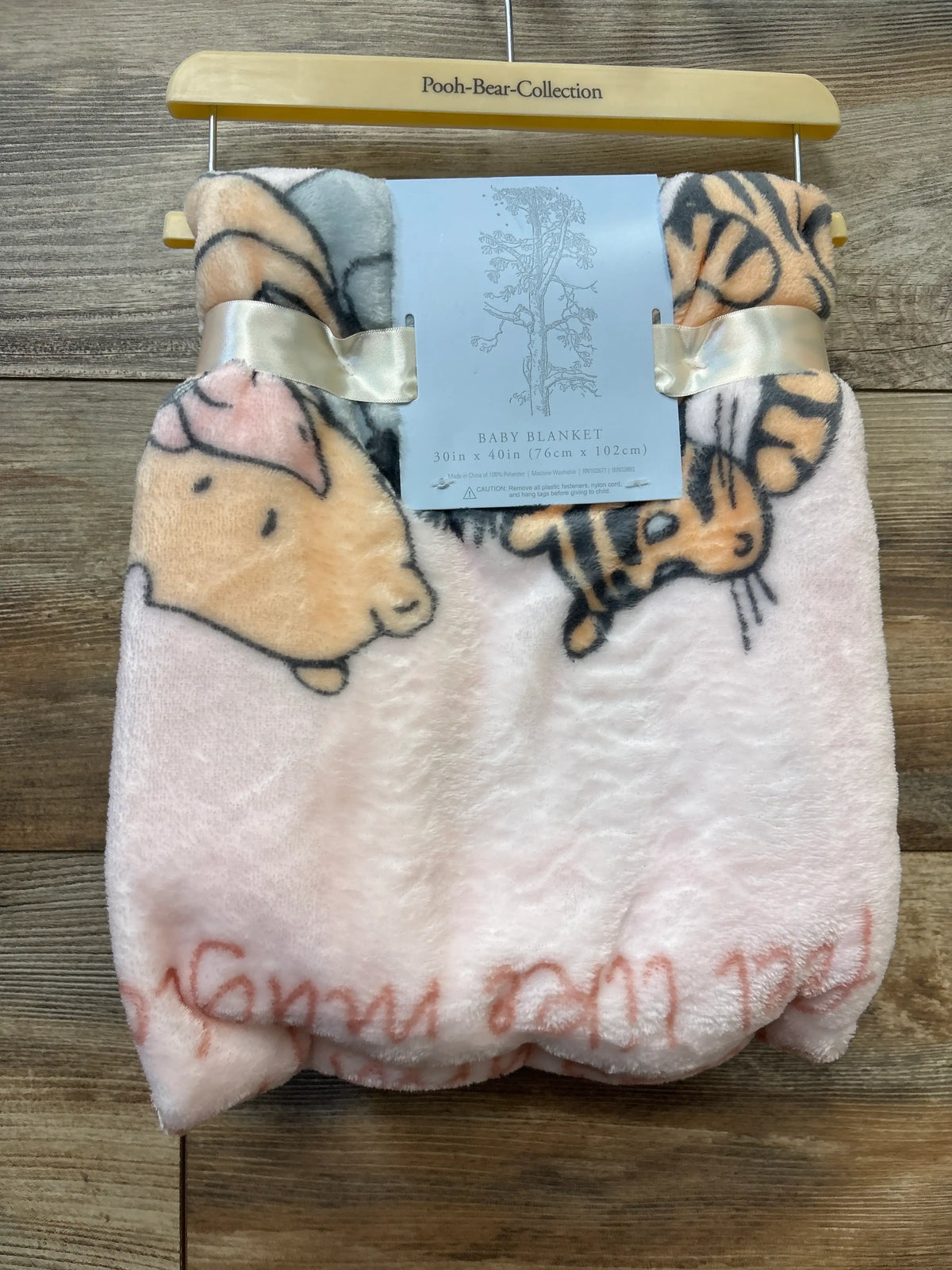 NEW Pooh Bear Collection Baby Blanket Pink 30x40''