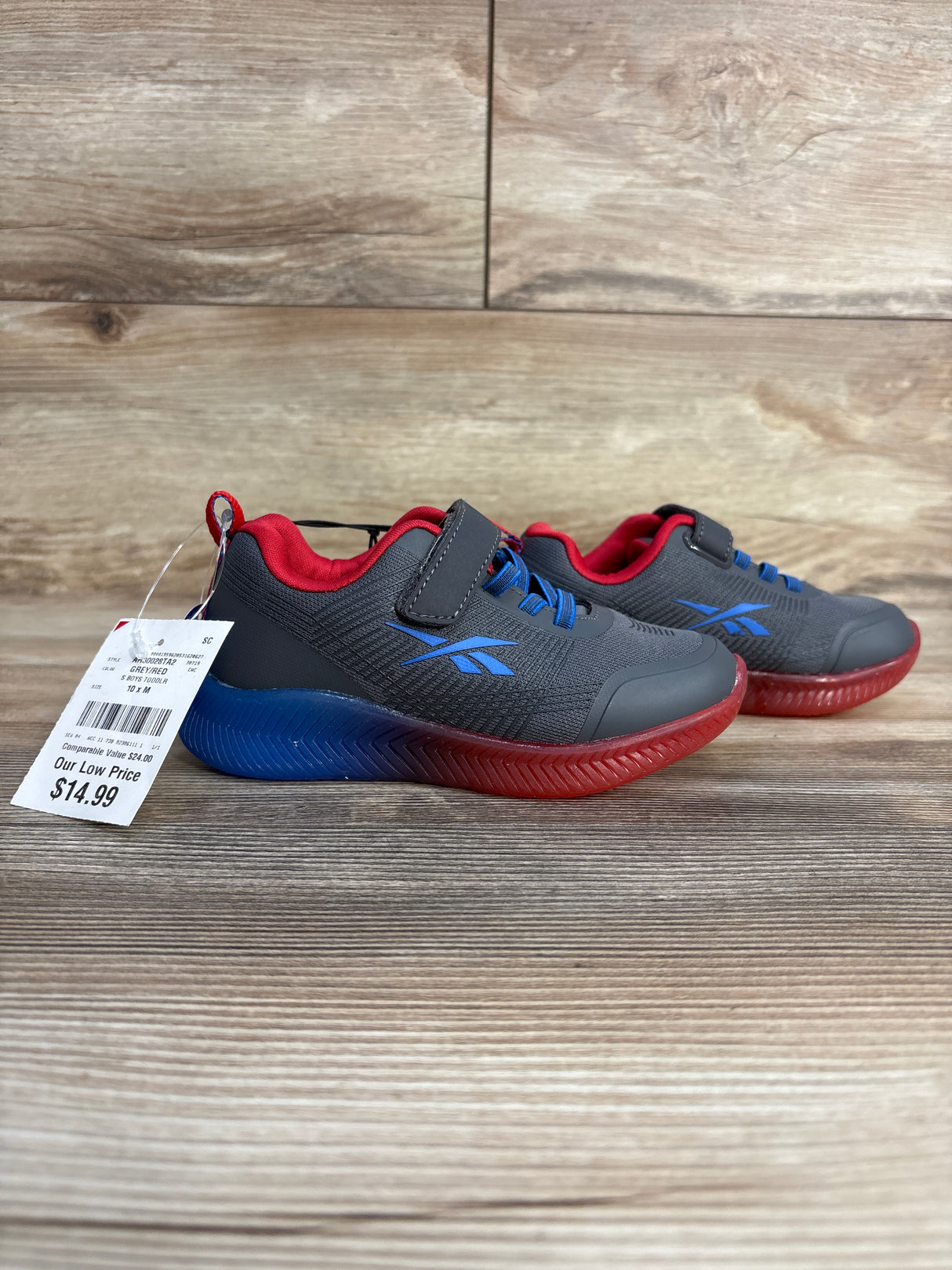 NEW Reebok Light-Up Sneakers, Grey sz 10c