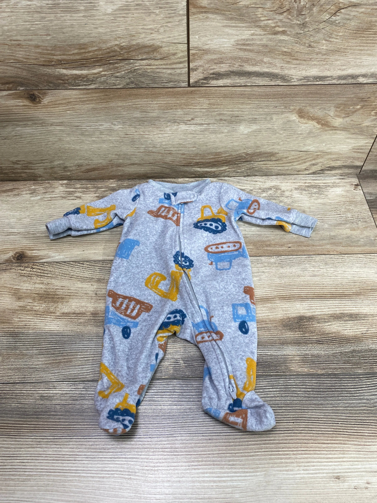 Just One You Construction Print Blanket Sleeper Grey sz Newborn