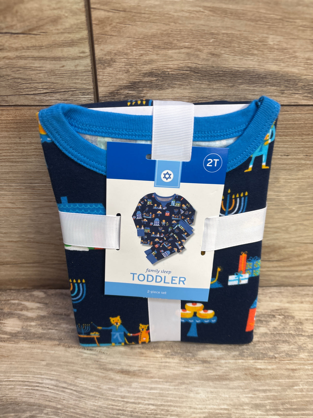 NEW Wondershop Hanukkah 2pc Pajama Set Blue sz 2T