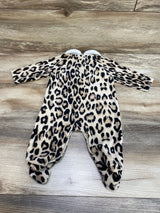 First Impressions Leopard Print Footed Coverall Beige sz 0-3m