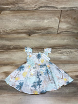 NEW Janie & Jack Tropical Island Flutter Sleeve Dress sz 6-12m