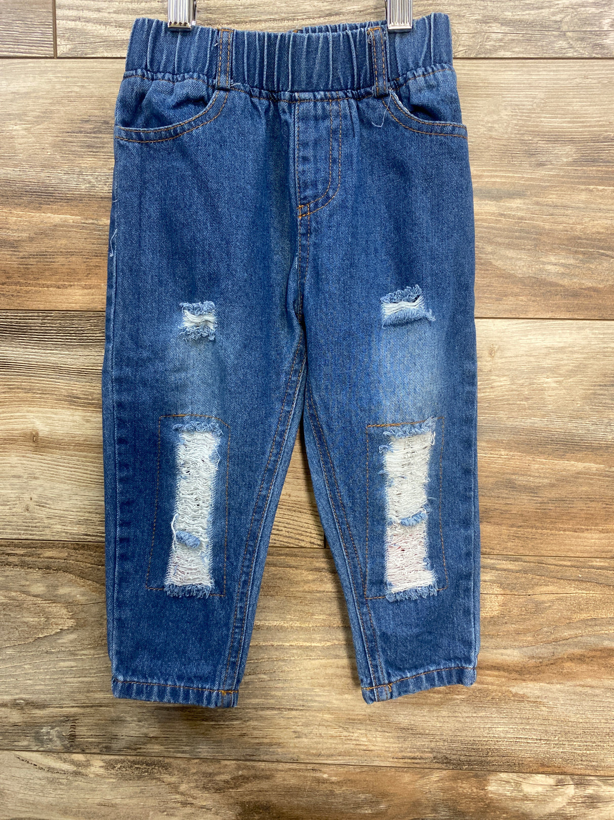 Denim Distressed Pull On Jeans Blue sz 3T