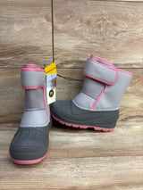 NEW Cat & Jack Lenny Winter Snow Boots Grey sz 11c