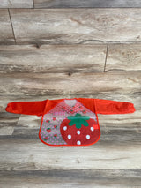 Strawberry Sleeved Bib, Red One Size