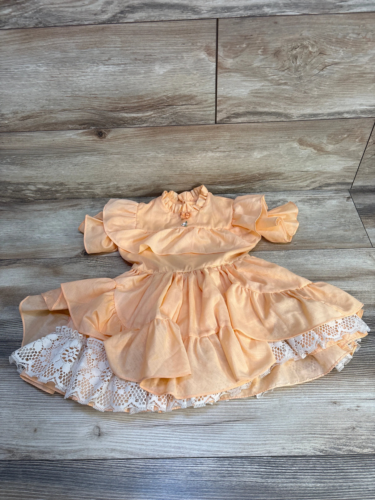 Martha's Miniature Ruffled Layered Dress Orange sz 4T