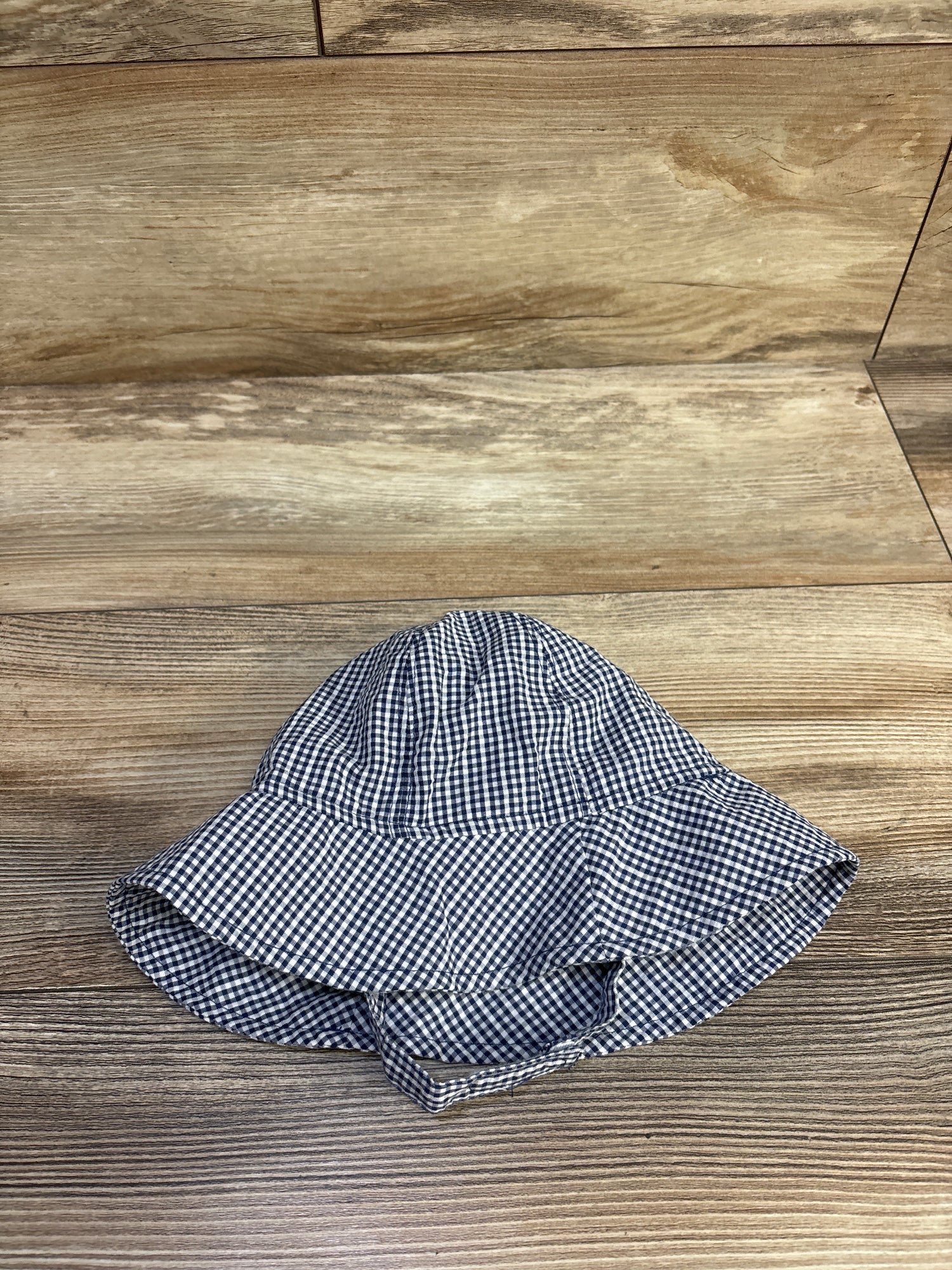 Just One You Gingham Seersucker Bucket Hat Blue sz 18m