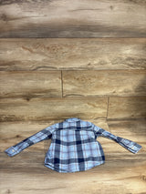 OshKosh Plaid Button-Up Shirt Blue sz 3T