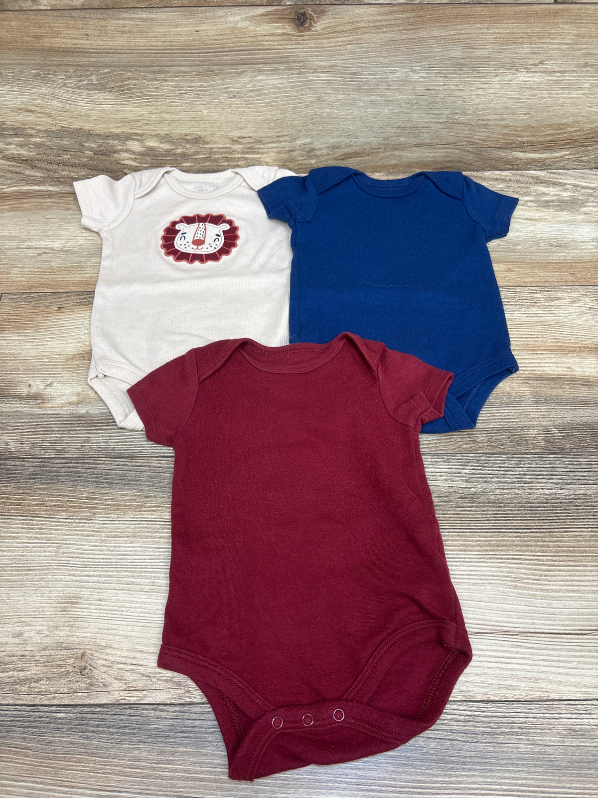 Rene Rofe 3pk Bodysuit Set Red sz 6-9m