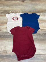 Rene Rofe 3pk Bodysuit Set Red sz 6-9m