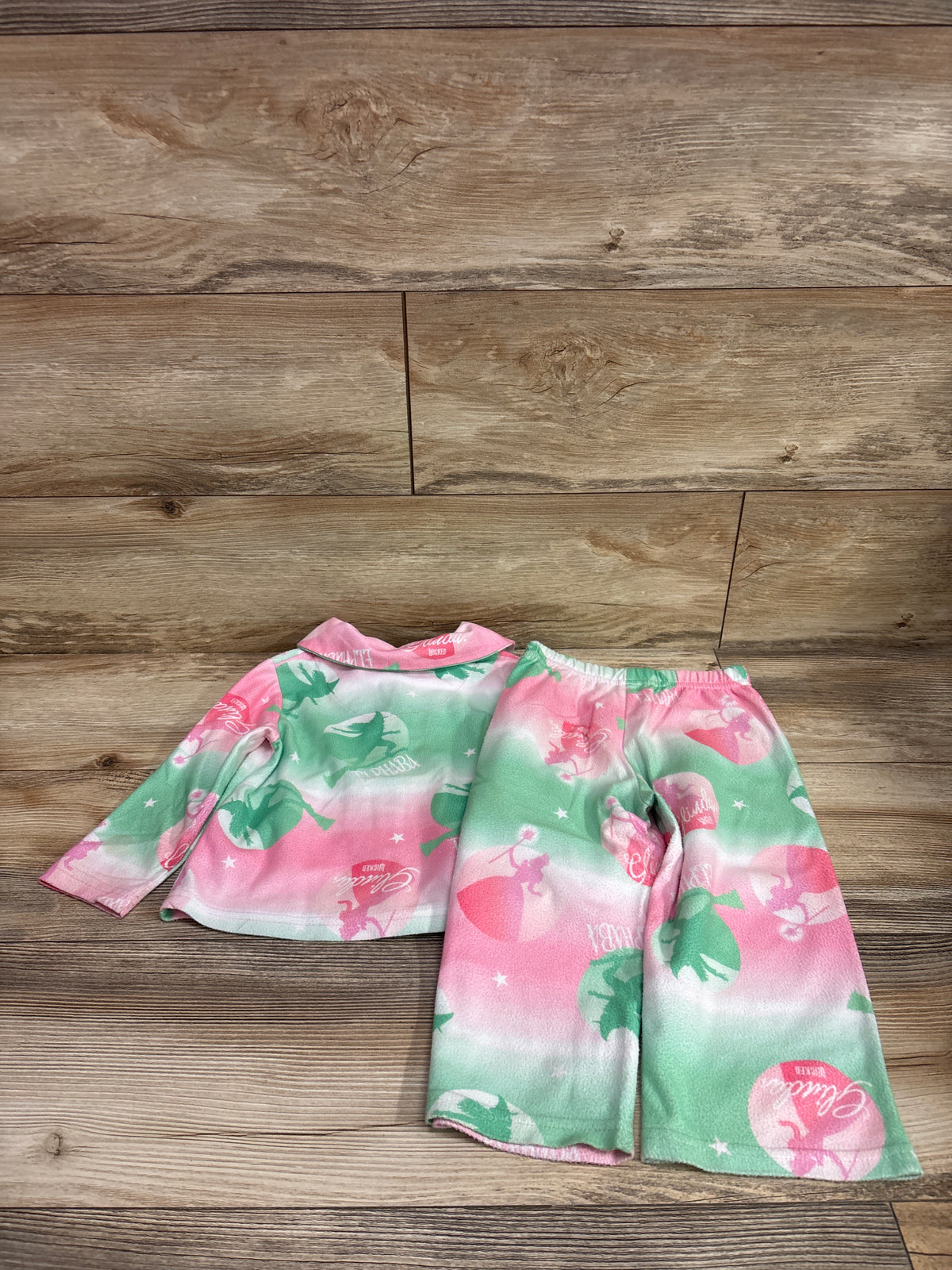 Wicked 2pc Coat Style Pajama Set Pink sz 3T