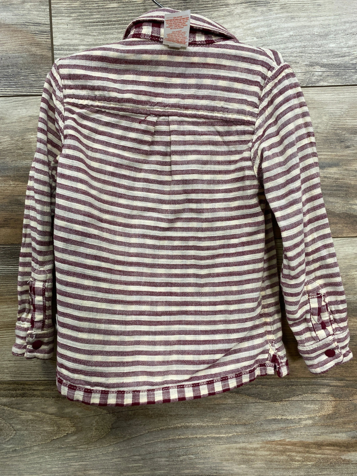 Cat & Jack Reversible Snap Up Shirt Red sz 3T