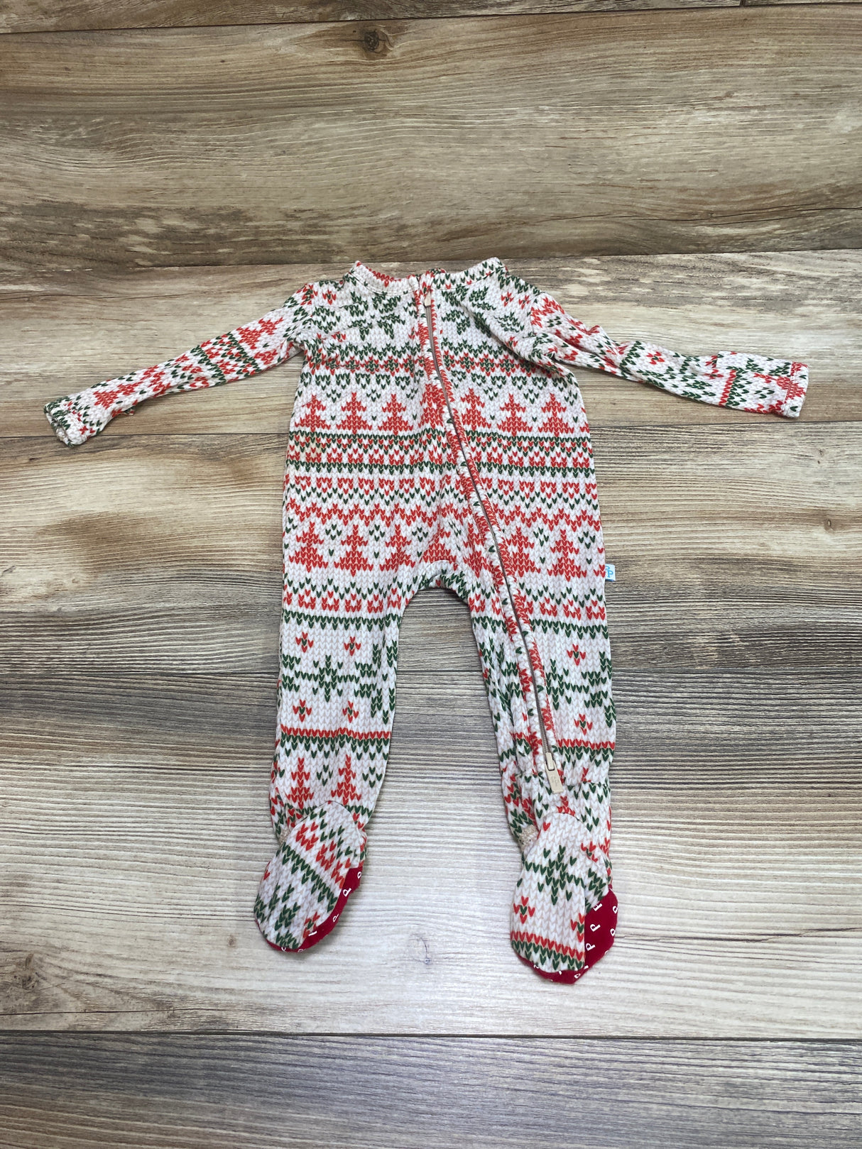 Posh P Fair Isle Footie White sz 0-3m